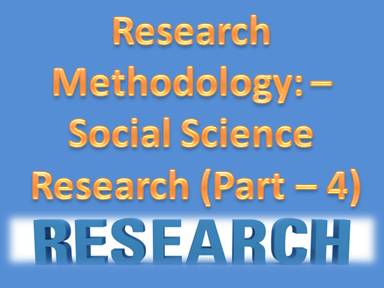 Research Methodology: – Social Science ~ All Knowledge